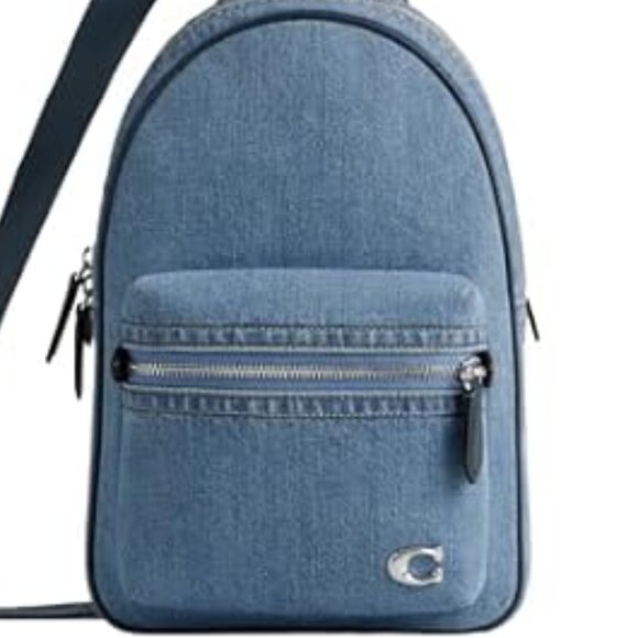 Coach DENIM CROSSBODY Charter Pack SPORTY HANDS FREE DESIGNER BAG NEW - Picture 1 of 10